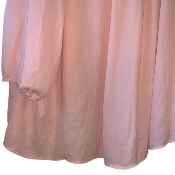 Pink Lace Accent Blouse With Keyhole Back & 3/4 Sleeves 1X Bellatrix - Picture 8 of 11